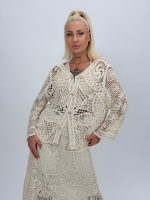 Cardigan croșetat cu butoni aurii - imagine 7