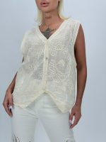 Vestă din bumbac cu broderie - imagine 7