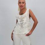 Maiou din bumbac cu broderie