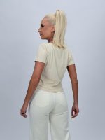 Tricou scurt cu nasturi și dantelă - imagine 8