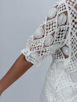 Bluză croșetată cu mânecă scurtă - imagine 5