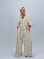 Cardigan scurt cu broderie - imagine 9