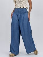 Pantalon din lyocell cu betelie elastică - imagine 3