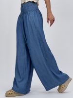 Pantalon din lyocell cu betelie elastică - imagine 4