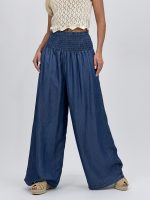 Pantalon din lyocell cu betelie elastică - imagine 8