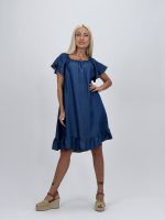 Rochie din lyocell cu volane - imagine 6