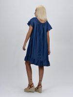 Rochie din lyocell cu volane - imagine 9