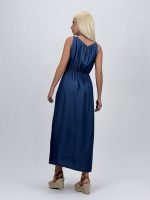 Rochie din lyocell cu bretele - imagine 3