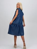 Rochie din lyocell cu decolteu în V - imagine 3