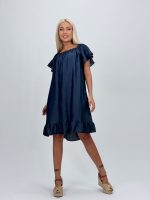 Rochie din lyocell cu volane - imagine 2