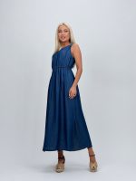 Rochie din lyocell cu bretele - imagine 2