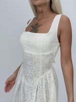 Rochie lungă din sangallo - imagine 6
