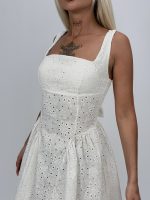 Rochie scurtă din sangallo - imagine 6
