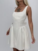 Rochie scurtă cu fundă la spate - imagine 5