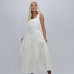 Rochie lungă din sangallo