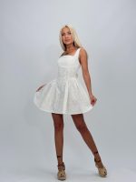 Rochie scurtă din sangallo