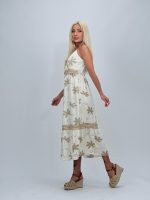 Rochie lungă cu bretele și broderie - imagine 5