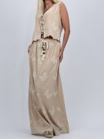 Fustă lungă brodată cu șnur accesorizat - imagine 18