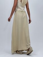 Fustă lungă brodată cu șnur accesorizat - imagine 7