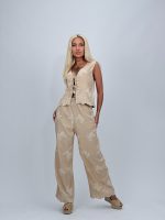 Set pantalon și vestă cu broderie