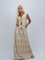 Fustă lungă brodată cu șnur accesorizat - imagine 16