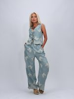 Set pantalon și vestă cu broderie - imagine 12