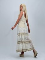 Fustă lungă cu dantelă și broderie - imagine 4