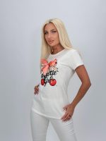 Tricou accesorizat din bumbac - imagine 2