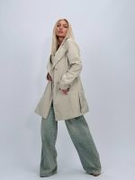 Jachetă trench cu nasturi - imagine 32