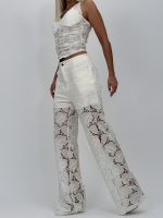 Jeans | Blug cu broderie florală - imagine 5