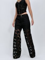 Jeans | Blug cu broderie florală - imagine 11