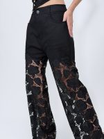 Jeans | Blug cu broderie florală - imagine 13