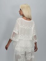 Bluză tip ie din bumbac cu broderie - imagine 10