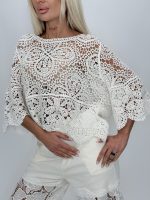 Bluză croșetată cu mâneci tip clopot - imagine 4