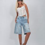 Jeans | Blug 3/4 cu broderie