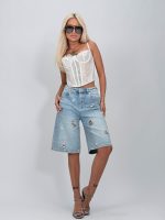 Jeans | Blug 3/4 cu broderie