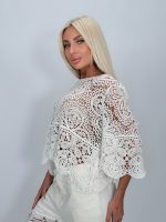 Bluză croșetată cu mâneci tip clopot - imagine 3