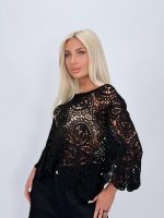 Bluză croșetată cu mâneci tip clopot - imagine 11