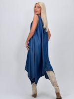 Rochie din lyocell cu colier - imagine 6