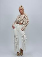 Bluză scurtă croșetată - imagine 9