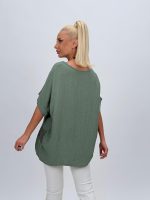 Bluză oversized cu broderie - imagine 11