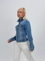 Jachetă basic din denim - imagine 4