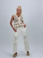 Vestă croșetată cu franjuri - imagine 9