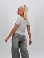 Tricou scurt cu nasturi și dantelă - imagine 20