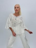 Bluză din bumbac cu broderie