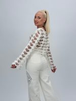 Bluză scurtă croșetată - imagine 4