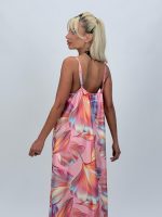 Rochie lungă din satin imprimat - imagine 6