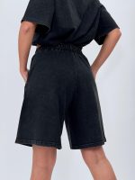 Pantalon 3/4 din bumbac cu ștrasuri - imagine 5