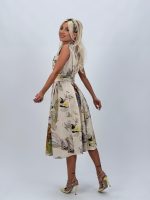 Rochie midi din bumbac imprimat - imagine 6