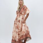 Rochie lungă cu imprimeu floral